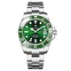 CADISEN Automatik Uhr Herren Mit Gangreserve GMT Edelstahl Saphirglas Wasserdicht Armbanduhr Uhren Männer (8216 grün)