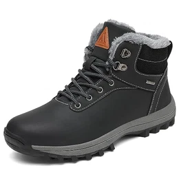 Winterschuhe Herren Gefüttert Winterstiefel Damen Warm Winterboots Wasserfeste Schwarz 43