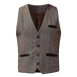 Mittelalter Weste Herren - Retro Herren Weste Gothic Lederweste Steampunk Umhang Mantel ärmellos Einfarbig Kleid Strickjacke Lange Weste Mittelalter Kleidung