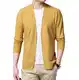 Strickjacken Für Herren,Herren Strickjacke Feiner Gestrickter Wollpullover Vintage Strickpullover Freizeithemd Strickjacke Jacke Mit Vorderer Öffnung Langarm Sweatshirt Leichte Übergangsjacke Gelb M