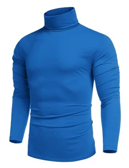 COOFANDY Rollkragenpullover Herren Langarmshirt Königsblau COOFANDY Rollkragenpullover Herren Langarmshirt Königsblau