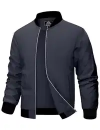 Dünne Jacke Herren Leicht Übergangsjacke Essentials Lässig Bomberjacke Herren US Armee Übergangsjacke mit Multi Taschen Outdoor Arbeit Fliegerjacke Dunkelgrau S