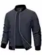MAGCOMSEN Dünne Jacke Herren Leicht Übergangsjacke Essentials Lässig Bomberjacke Herren US Armee Übergangsjacke mit Multi Taschen Outdoor Arbeit Fliegerjacke Dunkelgrau S