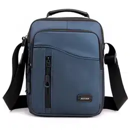 Umhängetasche Herren Klein, Multi-Pocket Schultertasche Klein Wasserdicht Nylon Sling Crossbody Bag Herrentasche Mit Oberem Griff für Arbeit, Reise, Alltagsleben