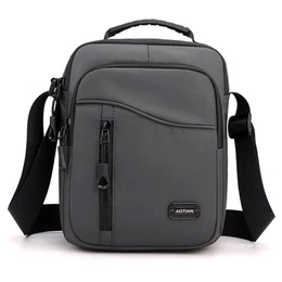 Umhängetasche Herren Klein, Multi-Pocket Schultertasche Klein Wasserdicht Nylon Sling Crossbody Bag Herrentasche Mit Oberem Griff für Arbeit, Reise, Alltagsleben