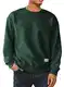 Meilicloth Herren Sweatshirt Raglan Sweat Langarm Crew Neck Casual Pullover Grün M