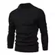 Cooleep Pullover für Herren Solid Rollkragen Warmer Pullover Winter Basic Turtleneck Herren Schwarz M