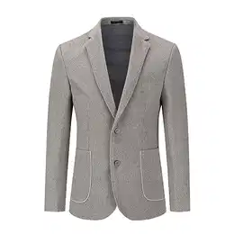 Herren Sakko Wolle Tweed Klassisch Blazer 2 Knöpfe Gefütterter Winterjacke mit Streifen Übergangsjacke für Winter Kaffee M