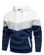 LVCBL Herren Hoodie Sweatjacke Kapuzenpullover Langarm Sweatshirt Farbabstimmung Hoody mit Tasche Weiß M