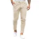 Feziakuk Herren Chino Hose Baumwolle Slim Fit Stoffhose Lässig Stretch Hosen Männer Schlupfhosen, Beige M
