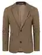 PJ PAUL JONES Herren Hahnentritt Vintage Blazer 2 Knöpfe Sakko Sportlich Regular Fit Jackett (Braun, M)