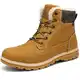 Mishansha Winterschuhe Herren Gefüttert Winterstiefel Damen Outdoor Wanderschuhe Schneestiefel Warm Rutschfest Winter Boots Hellbraun 43 EU