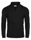 COOFANDY Herren Pullover Stehkragen Half Zip Zopfmuster Rollkragenpullover Pullover Slim Fit Winterpullover Schwarz M