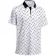 DEOLAX Herren-Poloshirt, feuchtigkeitsableitend, trockene Passform, Performance-Herren-Golfshirt, normale Passform, modischer Druck, kurzärmelig, schwarz und weiß, L