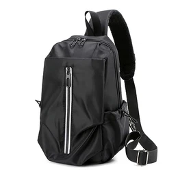 Anti-Diebstahl Crossbody Bag, Wasserdichter Brusttasche Chest Bag Herren, Schultertasche mit USB Ladeanschluss, Multipurpose Mehrere Taschen Sling Bag, für Wandern, Reisen, Klettern usw