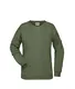 James & Nicholson Damen Raglan Sweatshirt - Sweatshirt aus Bio-Baumwolle mit leicht tailliertem Schnitt   Farbe: Olive   Grösse: XL