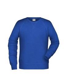 Herren Raglan Sweatshirt - Sweatshirt im Raglanschnitt aus Bio-Baumwolle Farbe: Ink-Melange Grösse: 5XL