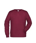 James & Nicholson Herren Raglan Sweatshirt Burgundy-Melange