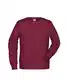 James & Nicholson Herren Raglan Sweatshirt - Sweatshirt im Raglanschnitt aus Bio-Baumwolle   Farbe: Burgundy-Melange   Grösse: 5XL
