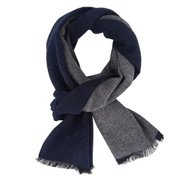 Herren Herbst Baumwolle kariert Schal- Winter Jungen Warm Lange Scarf mit Luxuriöse,Dunkelgrau