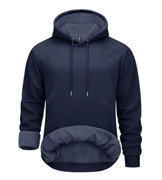 Herren Kapuzenpullover Warme Fleece Sweatshirts Baumwolle Hoodie Langarm mit Kapuze (M, Navy)