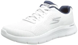 Herren Go Walk Flex-Remark Sneaker, weiß/Marineblau, 41 EU Weit