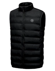 Little Donkey Andy Herren Isolierte Steppweste Outdoor Sport Jacke Schwarze