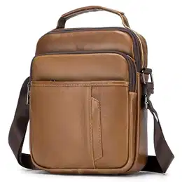 Herrentasche Leder Umhaengetasche Groß Handtasche Herren Tasche Echtes Leder Handgelenktasche Herren Schultertasche Crossbody Bag Geschenk für Männer