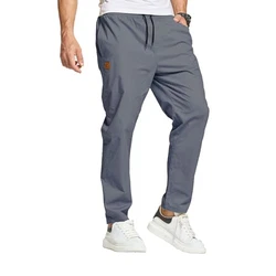 JustSun Hosen Herren Chino Cargo Freizeithose Cargohose Jogginghose mit Kordelzug Blau