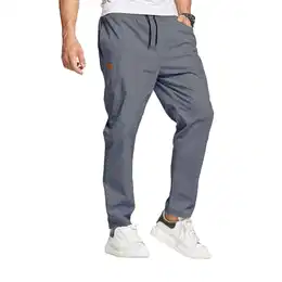 Hosen Herren Chino Cargo Hose Herren Freizeithose Cargohose Männer Jogginghose Herren Baumwolle Elastische Taille mit Kordelzug Denim Blau M