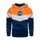 RYTHMIX Kapuzenpullover für Herren N.A.S.A, Logo-Graphic Hooded Sweatshirt mit Kordelzug, Freizeit Dünne Kapuzenpulli für Workout-Orange  M