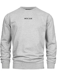Indicode Herren INKorbin Sweatshirt mit Rundhals-Ausschnitt Grau/Hellgrau/Grau/Hellgrau/Blau/Beige