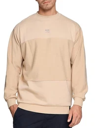 Herren INBridge Sweatshirt mit RIPP-Bündchen aus Baumwoll-Mix Sweater Pullover für Männer Irish Cream M