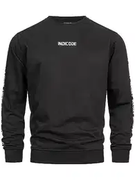 Herren INKorbin Sweatshirt mit Rundhals-Ausschnitt Herren Sweater aus Baumwoll-Mix Black M