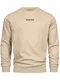 Indicode Herren INKorbin Sweatshirt mit Rundhals-Ausschnitt   Herren Sweater aus Baumwoll-Mix Irish Cream M