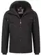 ALESSANDRO SALVARINI Herren Winter Jacke warm mit Kapuze AS-331 [AS-331-Schwarz-Gr.M]