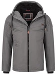 ALESSANDRO SALVARINI Herren Winter Jacke mit Kapuze AS-331 Dunkelgrau (AS-331-Dunkelgrau-Gr.M)