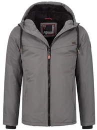 Herren Winter Jacke warm mit Kapuze AS-331 [AS-331-Dunkelgrau-Gr.M]