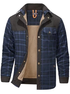 Mr.Stream Herren Thermohemd Winterjacke Hoody (3252) Dunkelblau (3251)