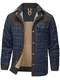 Mr.Stream Herren Thermohemd Flanellhemd Winterjacke Fleecefutter schützendem Innenfutter Holzfällerhemd Arbeitshemd 3251 Dark Blue XL