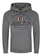riverso Herren Kapuzenpullover RIVArmin Hoodie Sweatshirt Pullover Kapuze Kängurutaschen Regular Fit Baumwolle Print Grau M, Größe:M, Farbe:Grey Melange Standard 2