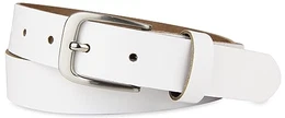 Ledergürtel MADE IN GERMANY, Gürtel für Damen und Herren, 3 cm breit, Weiß