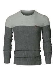 Herren Pullover Schwarz Rundhalsausschnitt Winter Strickpullover Slim Fit Feinstrick Pulli Warm Sweater XL