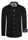 Rusty Neal Herren Freizeit-Hemd mit Lässigem Knopf-Design abgesetzt mit Blumen-Muster Stretch Langarm Slim Fit 030, Farbe:Schwarz, Größe S-3XL:M