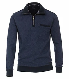 Casa Moda Herren Sweat- Troyer mit Zip rot - 3XL