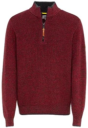 Herren Feinstrick Troyer aus Baumwollmix Rot menswear-3XL