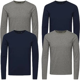 JACK & JONES Herren Langarmshirt Core O-Neck