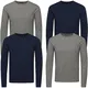 JACK & JONES Herren Langarmshirt 4er Pack hxl.1f Rundhals Basic LS Shirt Longsleeve Tee Core O-Neck(M, 4er Pack Mix #03)