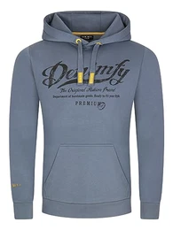 Herren Kapuzenpullover DFArno Hoodie Pullover Streetwear Baumwolle Kapuze Druck Langarm Sweatshirt Kängurutaschen Regular Fit Blau M, Größe:M, Farbe:Turbid Blue