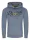 DENIMFY Herren Kapuzenpullover DFArno Hoodie Pullover Streetwear Baumwolle Kapuze Druck Langarm Sweatshirt Kängurutaschen Regular Fit Blau M, Größe:M, Farbe:Turbid Blue